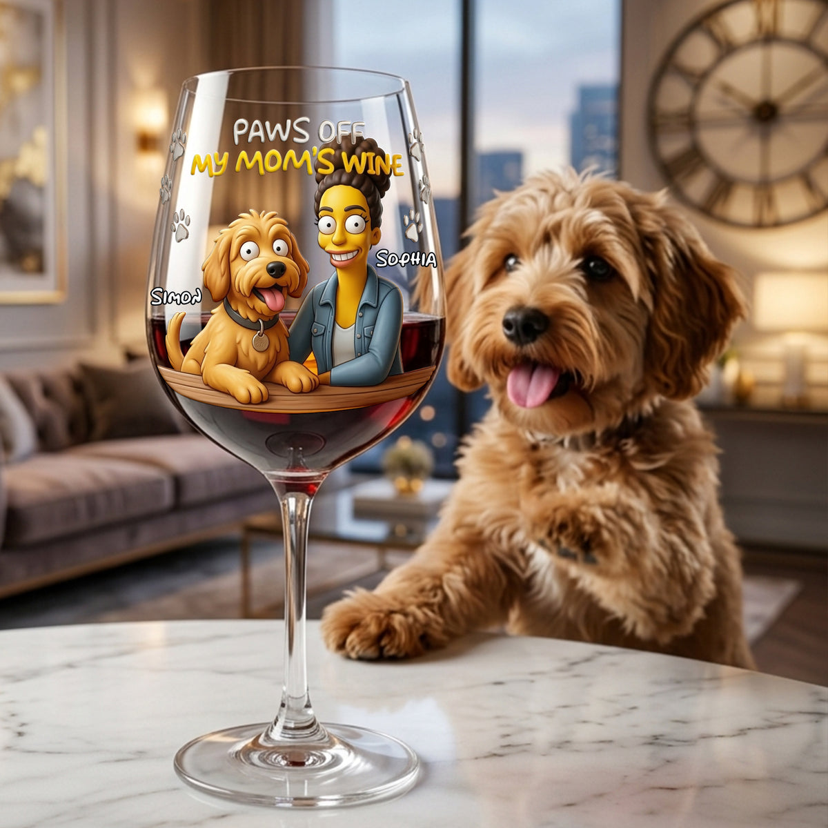 Fun Cartoon Drinking With Pet Drinking Glass - Custom Photo Gifts For Dog Moms & Cat Mom 03qhlu190326-Homacus