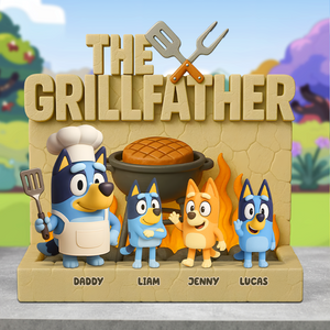 Grillfather Plaque - Personalized Gifts For Dad 01ohpu100525-Homacus