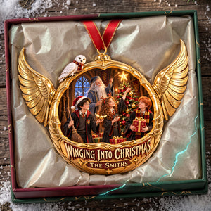 Winging Love Into Christmas Ornament - Personalized Christmas Gifts 03HATA081026-Homacus