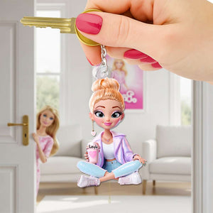 Adorable Doll Acrylic Keychain - Personalized Gifts For Her 04TGLU110625-Homacus