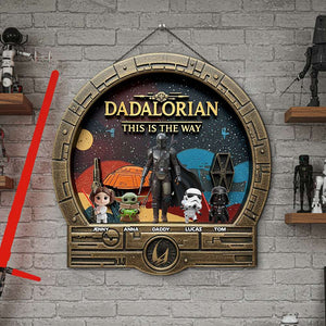 Best Dad In The Galaxy Metal Sign - Personalized Gifts For Dad 02qhtn020525-Homacus