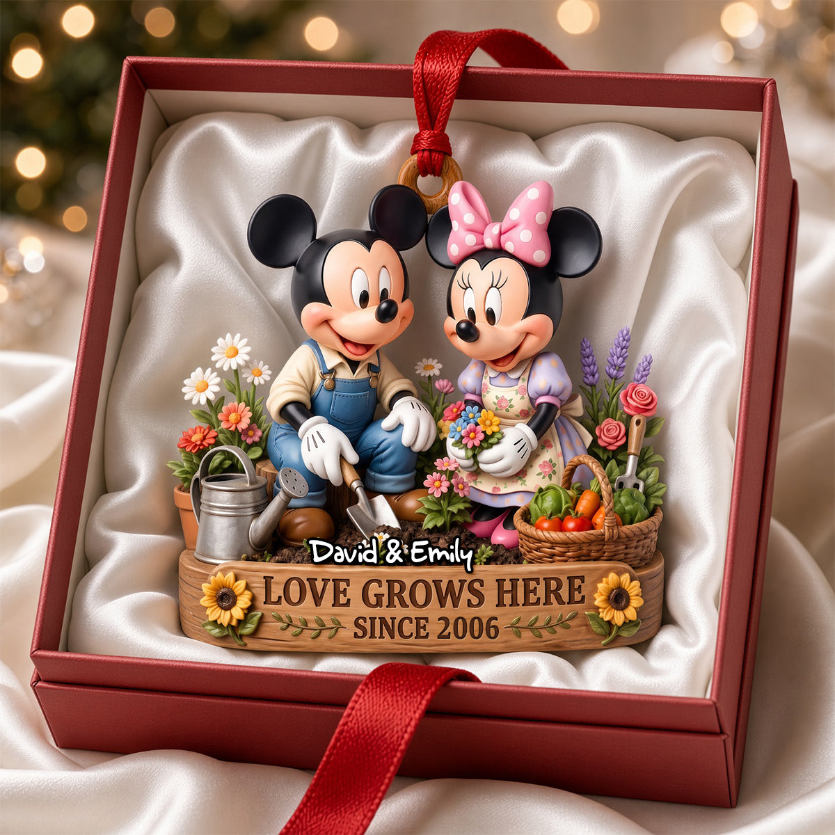Where Love Blooms Christmas Ornament - Personalized Gifts For Couple 01TODH221026-Homacus