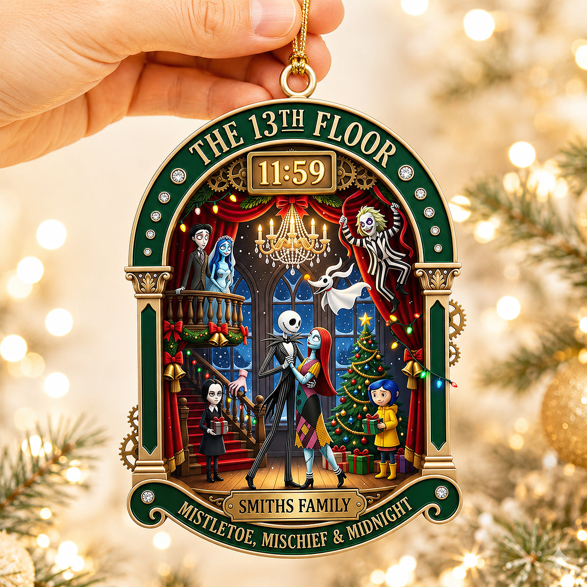 Spooky Family Christmas Ornament - Personalized Gifts For Family 08hadt240826