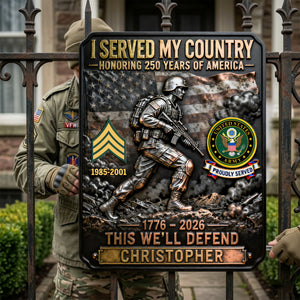 American 250th Anniversary Metal Sign - Personalized Gifts For Veteran 03kilu120326-Homacus