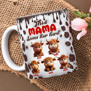 Personalized Gift For Highland Cow Mom Inflated Coffee Mug 04KALU200225-Homacus