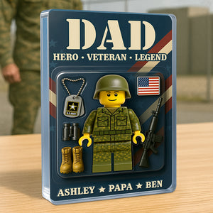 Legend Veteran Dad Acrylic Plaque Personalized Gifts For Dad 03NADT080525-Homacus