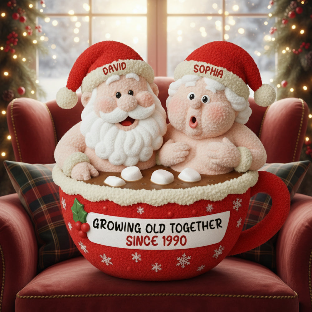Funny Old Couple Pillow - Personalized Gifts For Couple Christmas Pillow 04OHTN111125-Homacus