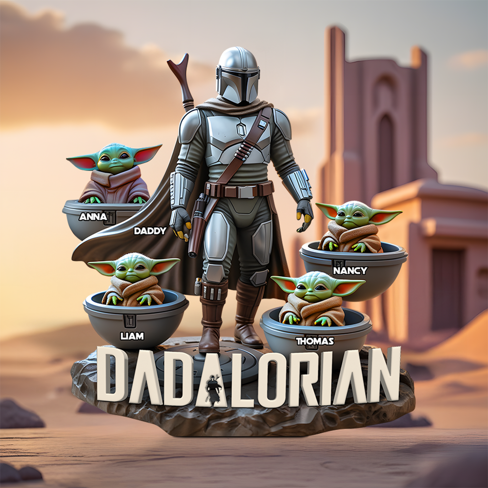 Personalized Gifts For Dad Plaque, Best Dad In The Galaxy 02qhpu110425-Homacus