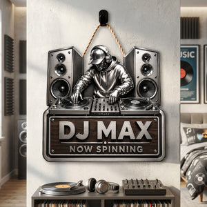 DJ Room Custom Name Cut Metal Sign - Personalized Gifts For DJ Metal Sign 02NADH170626-Homacus