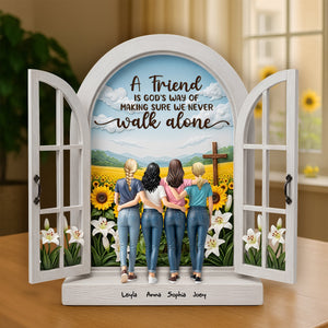 Friends By God Acrylic Plaque - Personalized Gifts For Best Friends 02QHLU310525-Homacus