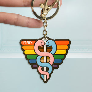 Medical Pride Keychain Personalized Pride Gifts 02HUDT130525-Homacus
