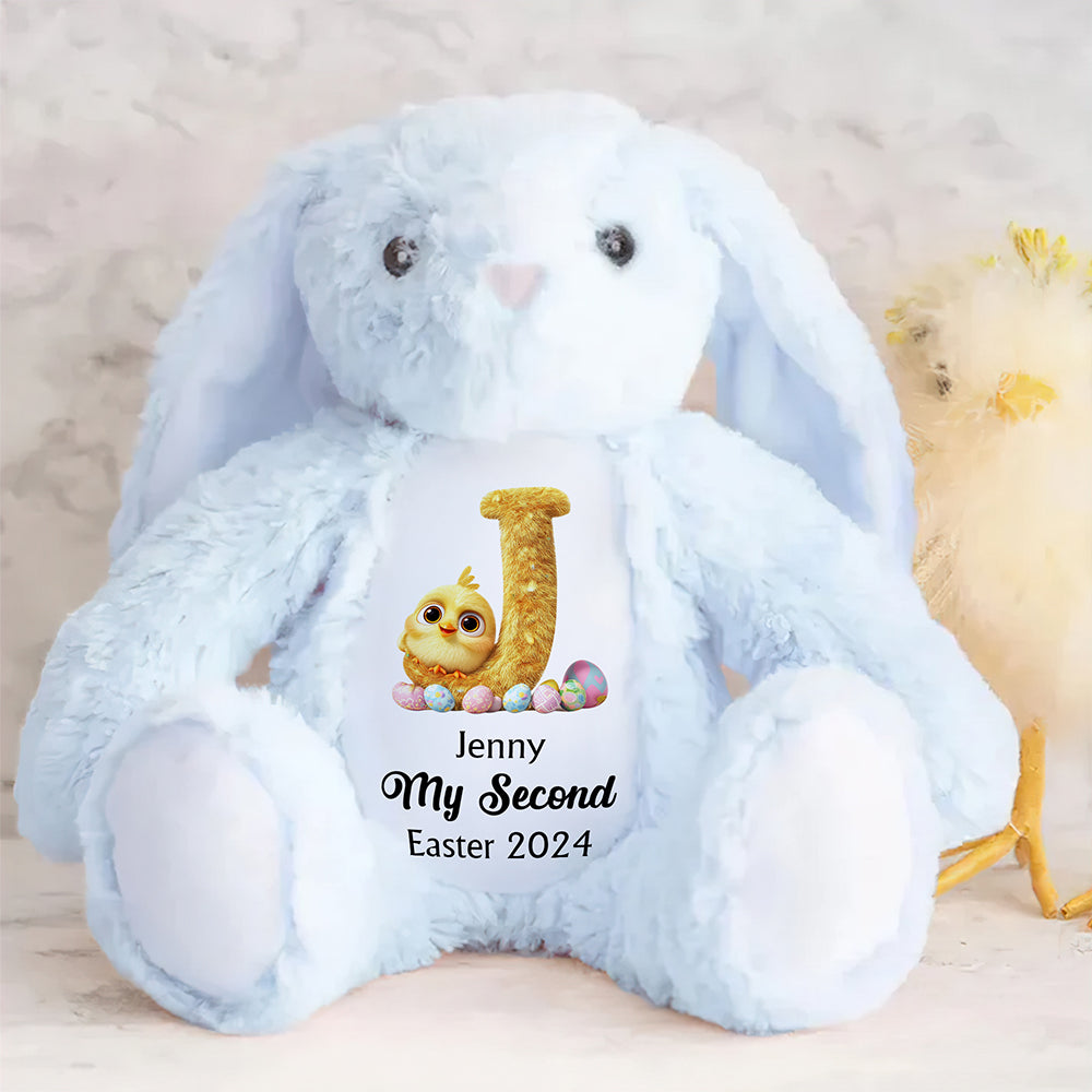 Personalized Gifts For Kid Stuffed Bunny, Easter Chick Alphabet 01TGMH240325-Homacus
