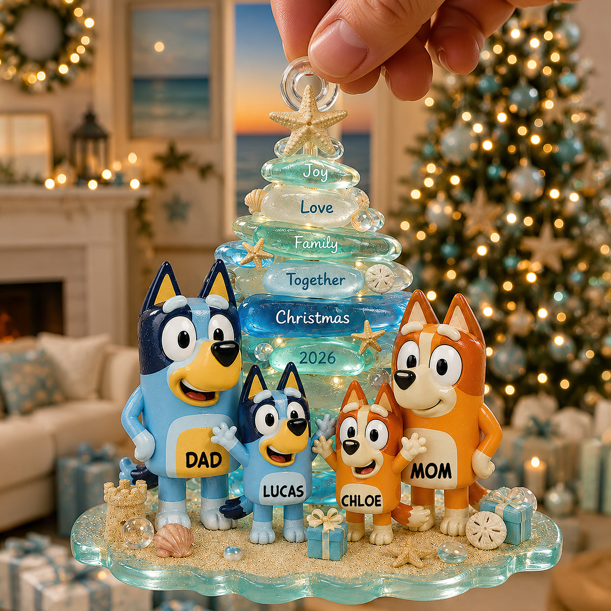 Puppy Family - Personalized Gifts For Christmas Ornament 01nadt010826-Homacus