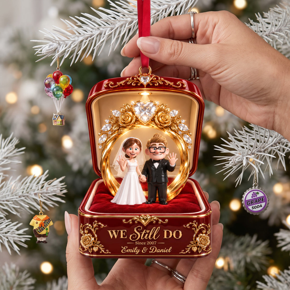 Love Engagement Anniversary Ornament - Personalized Gifts For Couple 01qhlu210926-Homacus