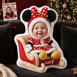 Christmas Baby Sleigh Pillow - Custom Photo Gifts For Kids 02pgdt101026-Homacus