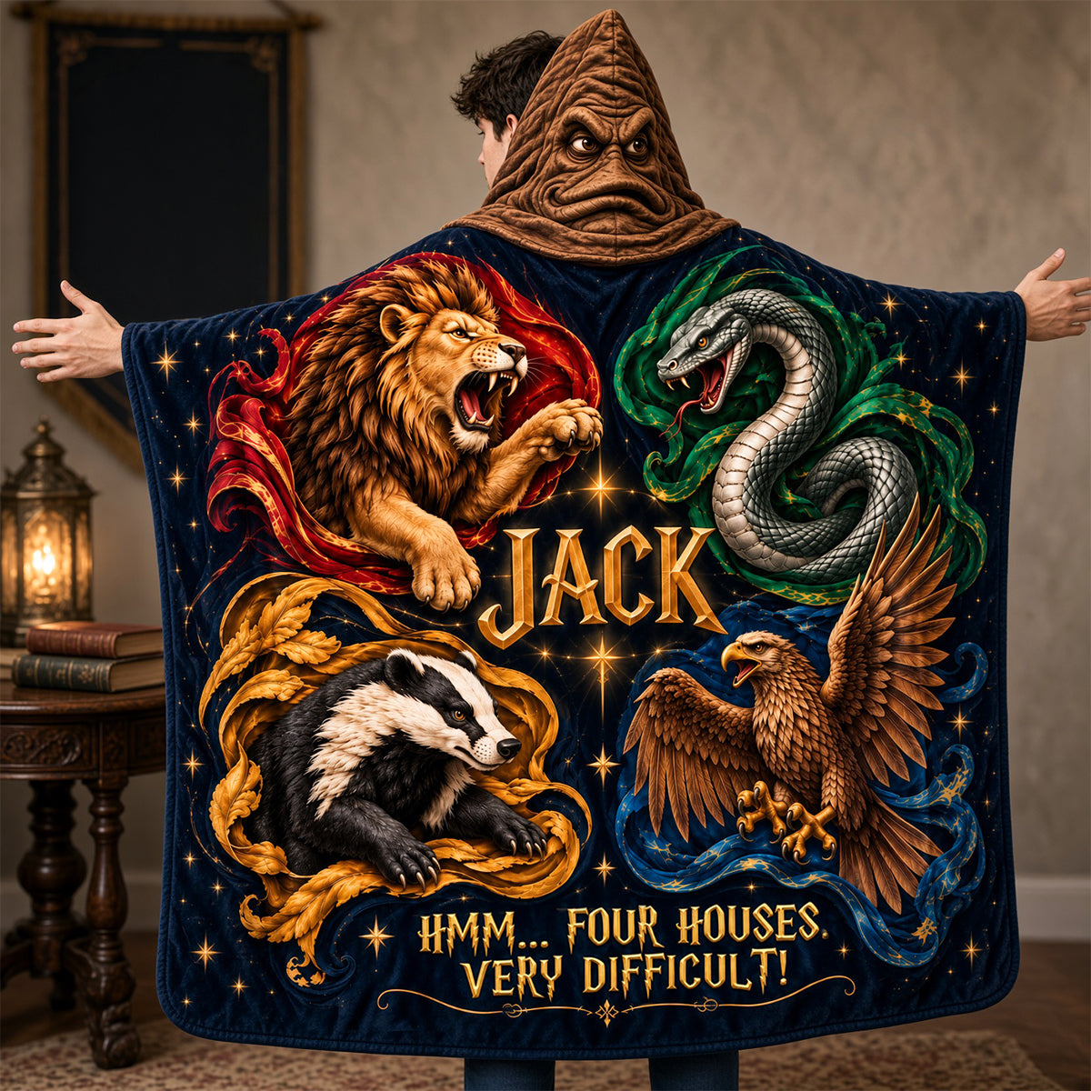 Fantasy School Hood Blanket - Personalized Gifts For Fans Wearable Blanket Hoodie 04HADH211026-Homacus