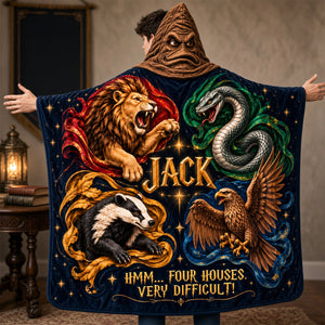 Fantasy School Hood Blanket - Personalized Gifts For Fans Wearable Blanket Hoodie 04HADH211026-Homacus