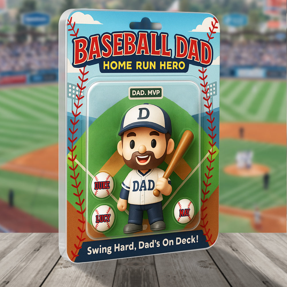 Home Run Dad Acrylic Plaque Personalized Gifts For Dad 02TODT280425-Homacus