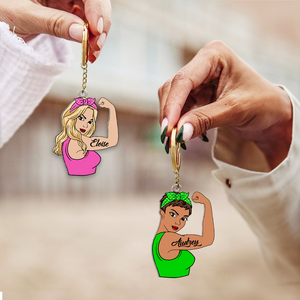 Personalized Gifts For Strong Girl Keychain 04QHHU230125TM-Homacus