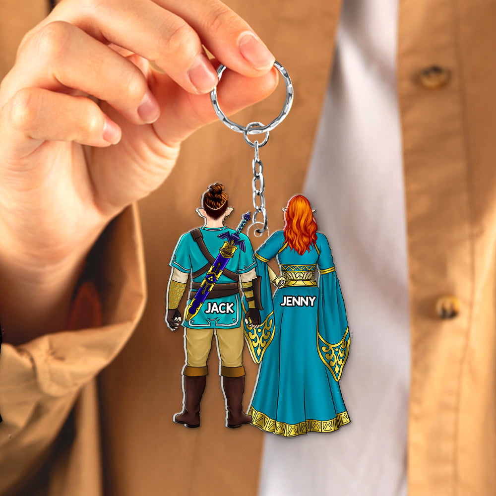 Personalized Gifts For Couple Keychain 05HUQH100124HG-Homacus