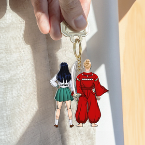 Personalized Gifts For Couple Keychain Anime Couple 06QHHU130125PA-Homacus
