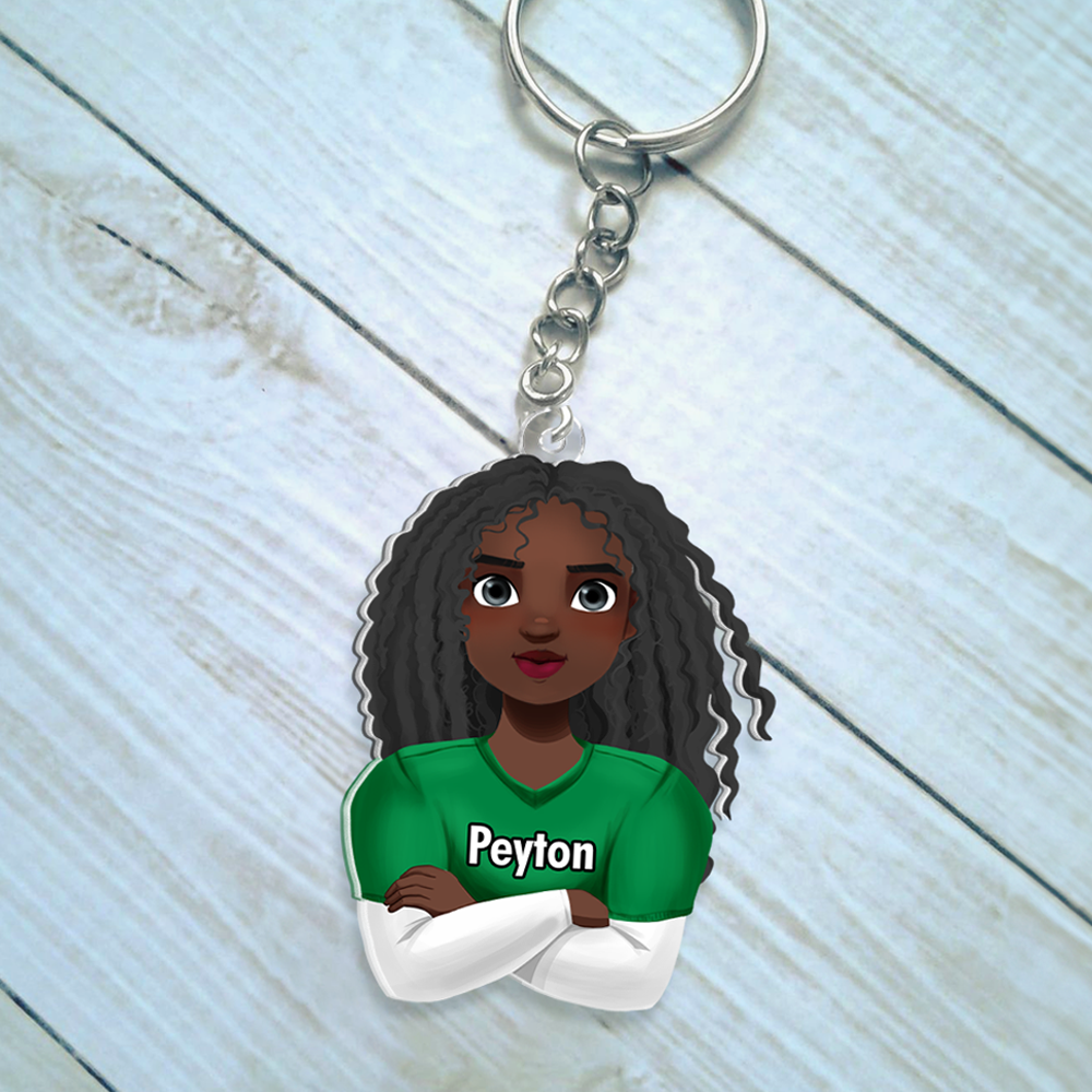 Personalized Gifts For Football Lover Keychain 033QHHU200125HG-Homacus