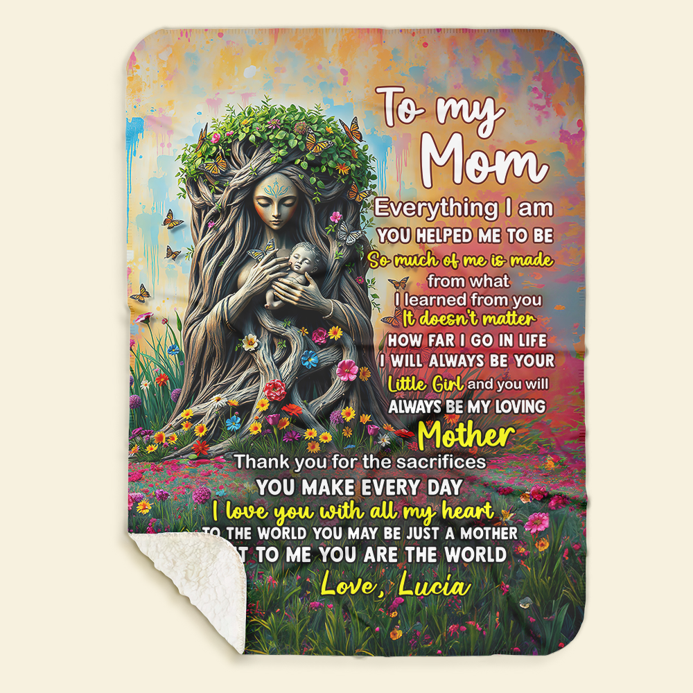 Personalized Gifts For Mom Blanket 02hupu170225 You Are The World-Homacus