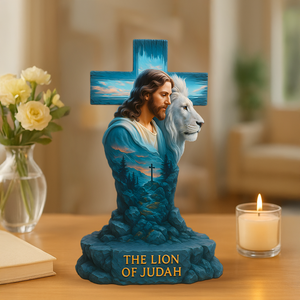 Jesus The Lion Of Judas Acrylic Plaque, Gifts For Christians With Loyal Faith 05QHPU170725-Homacus