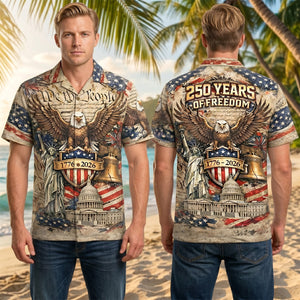 Celebrate America 250th Anniversary Hawaiian Shirt - Personalized Gifts For Patriots 01hutn250626-Homacus