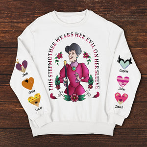 Personalized Gifts For Mom Shirt 04ohtn250325 This Stepmother Wears Her Evil On Her Sleeve-Homacus