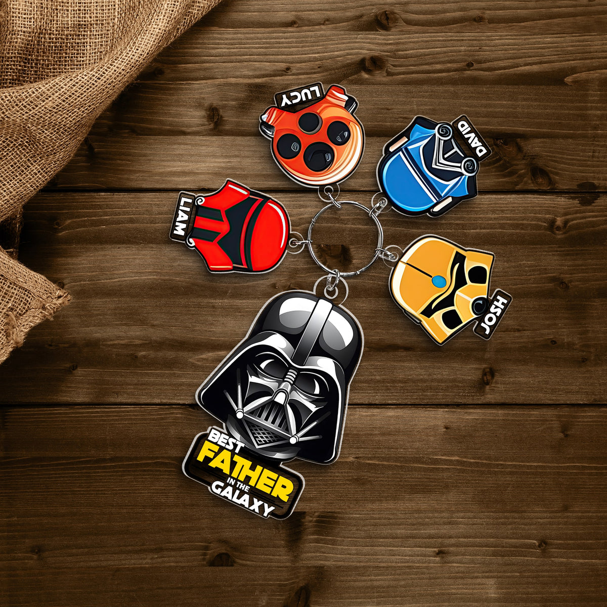 Personalized Gifts For Dad Keychain With Charms 01OHPU170524-Homacus