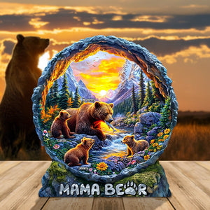 Bear Mom Plaque - Personalized Gifts For Mother 04hutn270325-Homacus