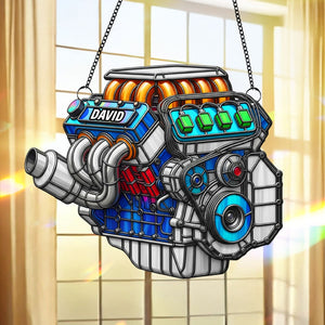 Custom Hot Rod Engine Personalized Gifts For Car Lovers Suncatcher Ornament 02ohtn080825-Homacus