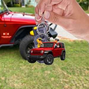 Happy Ducks Keychain - Personalized Gifts For Off-road Lovers 01qhqn281224-Homacus