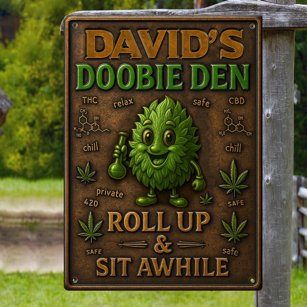 Green Stuff Metal Sign - Personalized Gifts For Smokers 02totn290525-Homacus