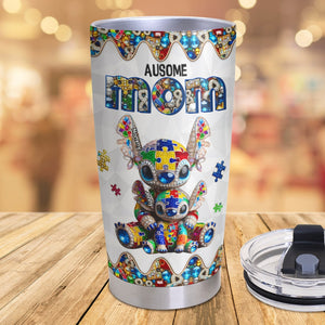 Personalized Gifts For Autism Mom Tumbler 01tgtn220325 Ausome Mom-Homacus