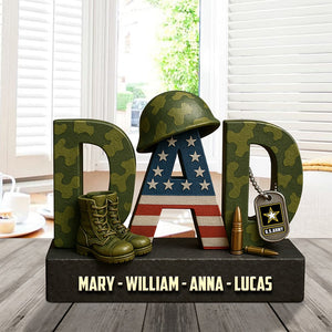 Custom Military Logo Gifts For Veteran Dad Plaque 04totn170425-Homacus