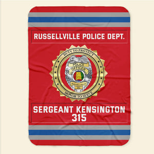Police Department Blanket - Custom Police Department Logo Gifts For Police & Law Enforcement With Name, Number Tag 07qhqn311024-Homacus