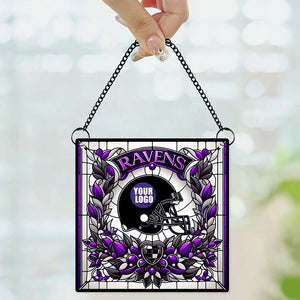 Custom Team Logo - Football Suncatcher Ornaments - Personalized Christmas Gifts For Football Lovers-Homacus