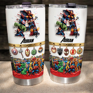 Fearless Guardians Alphabet Initial Letters Tumbler - Personalized Gifts 04hudt150126-Homacus