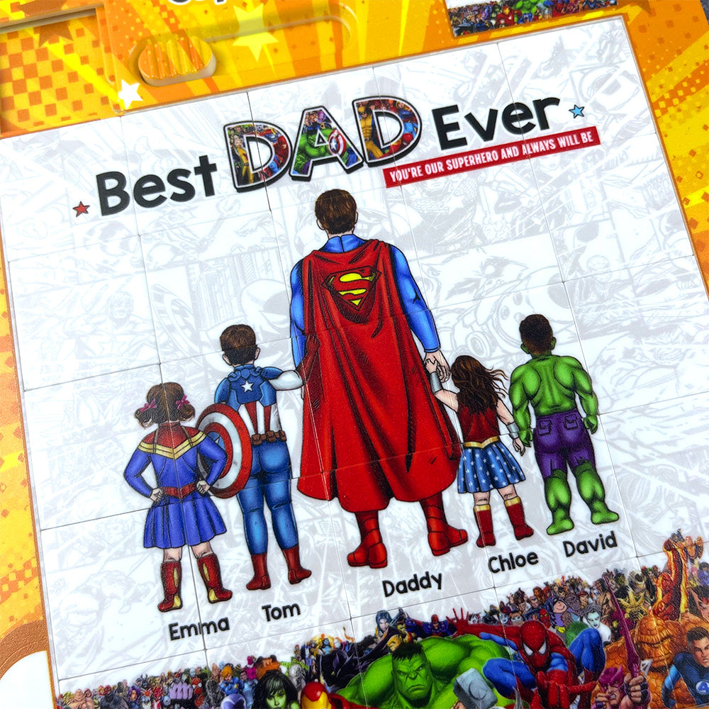 Best Dad Ever Sliding Puzzle 012achu150425pa - Personalized Gifts For Dad-Homacus