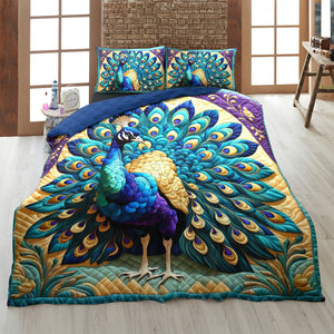Personalized Gifts For Peacock Quilt Bed Set 04huti210125-Homacus