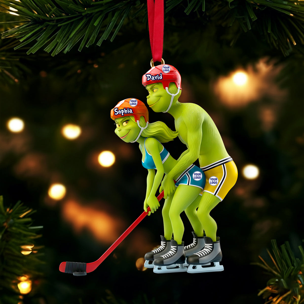 A Playful Twist Acrylic Ornament - Personalized Gift For Sporty Couple 04OHLU291025-Homacus