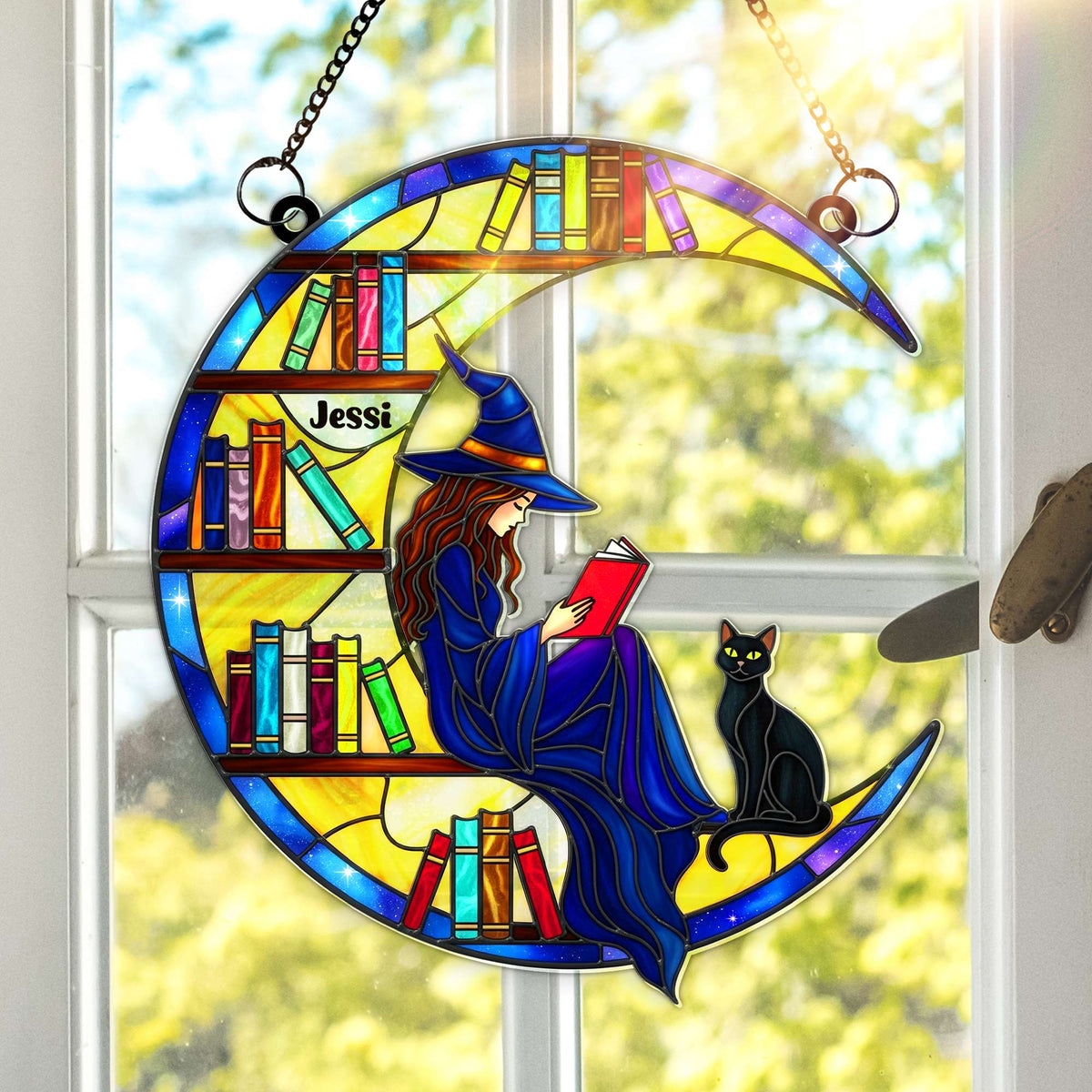 Dreamy Chapters Suncatcher Ornament - Personalized Gifts For Book Lovers 04NALU250625-Homacus