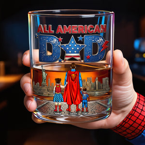 All American Dad Glass Mug - Personalized Gifts For Dad 02HUDT190526-Homacus