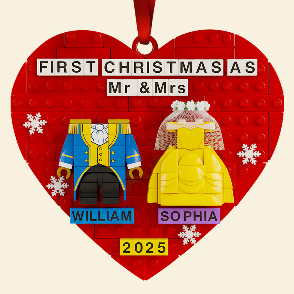 Wedding Couple Christmas Ornament Personalized Gifts For Couple 03TODT290925-Homacus
