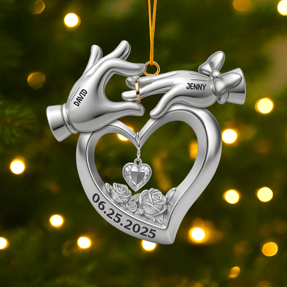 Personalized Gifts For Newlywed Couple Christmas Acrylic Ornament 02ohtn140825-Homacus