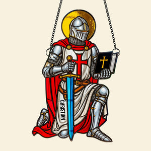 Christian Knight Suncatcher Ornament Personalized Gifts For Christian 03HUDT140725-Homacus