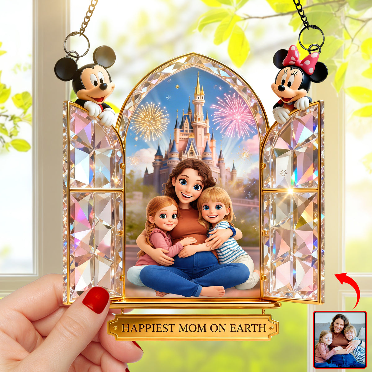 Happiest Mom On Earth Suncatcher - Custom Photo Gifts For Moms 05naqn060426-Homacus