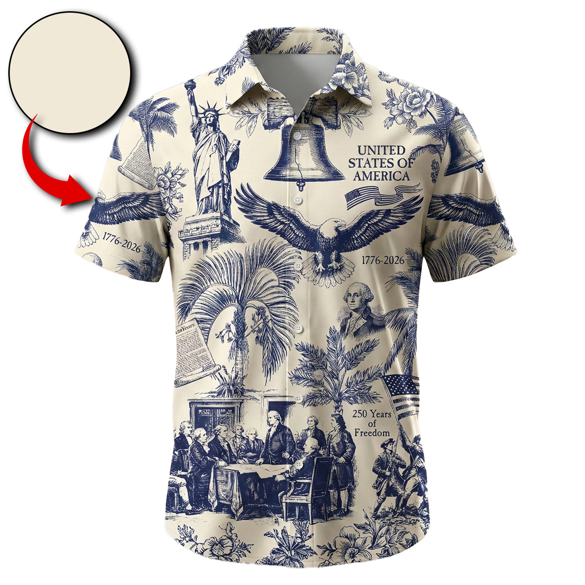 Proud American Anniversary Hawaiian Shirt, Personalized Gift For Patriot 02qhtn250226-Homacus